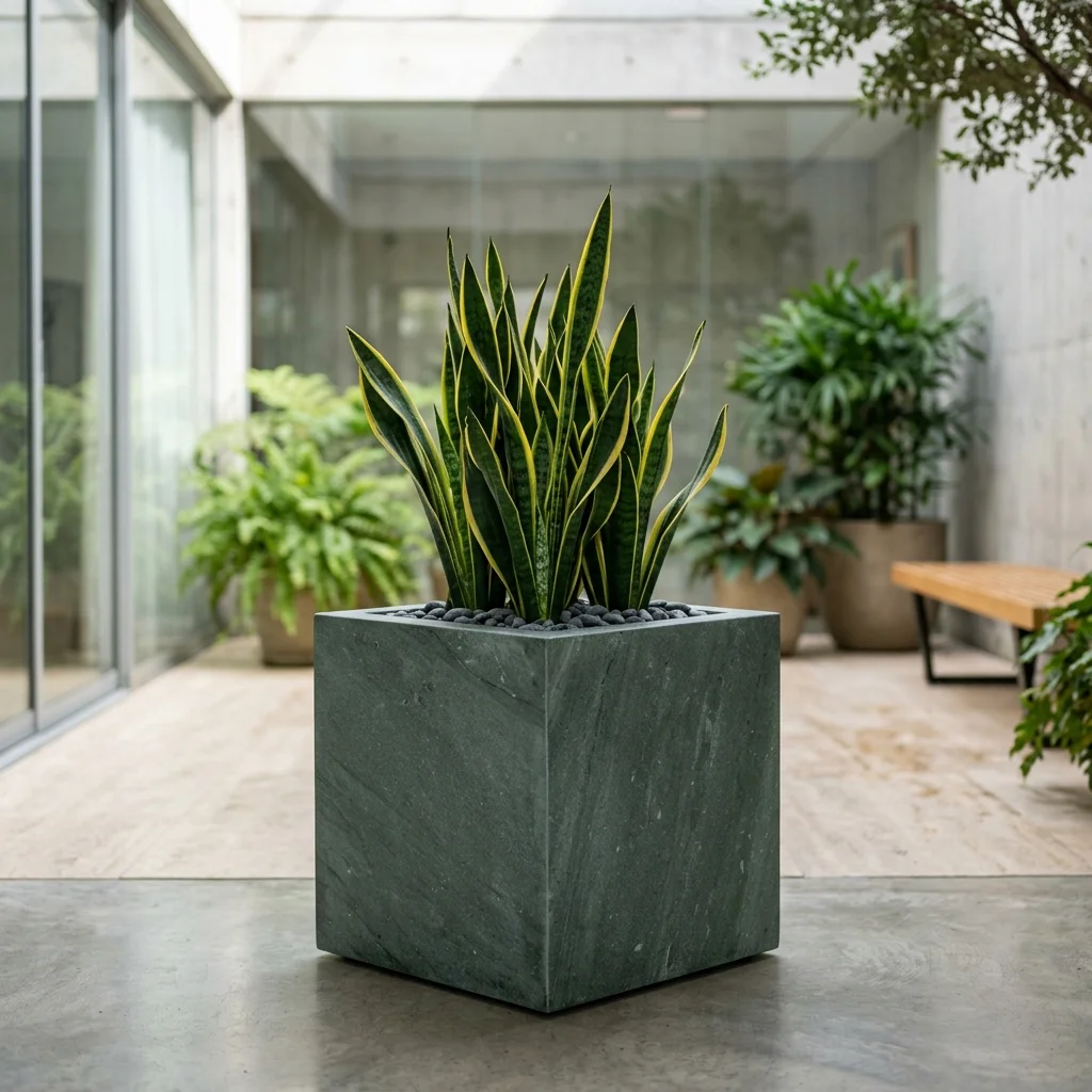 Contemporary Cube Planter