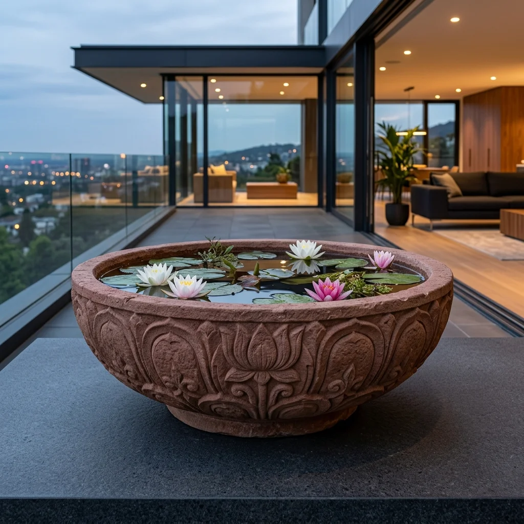 Lotus Relief Bowl