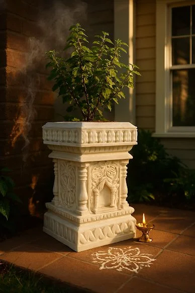 Sandstone Tulsi Pot