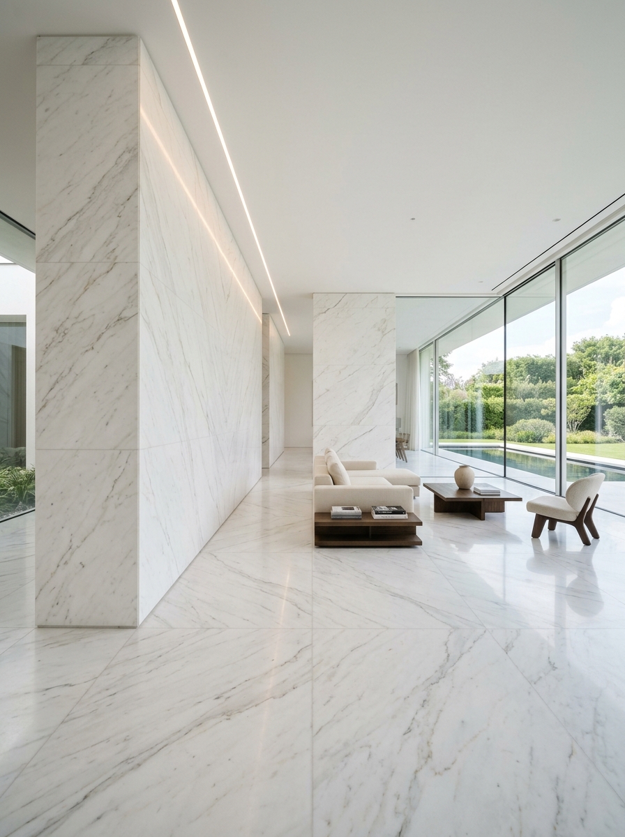 Landscape Elements in Agariya White Marble