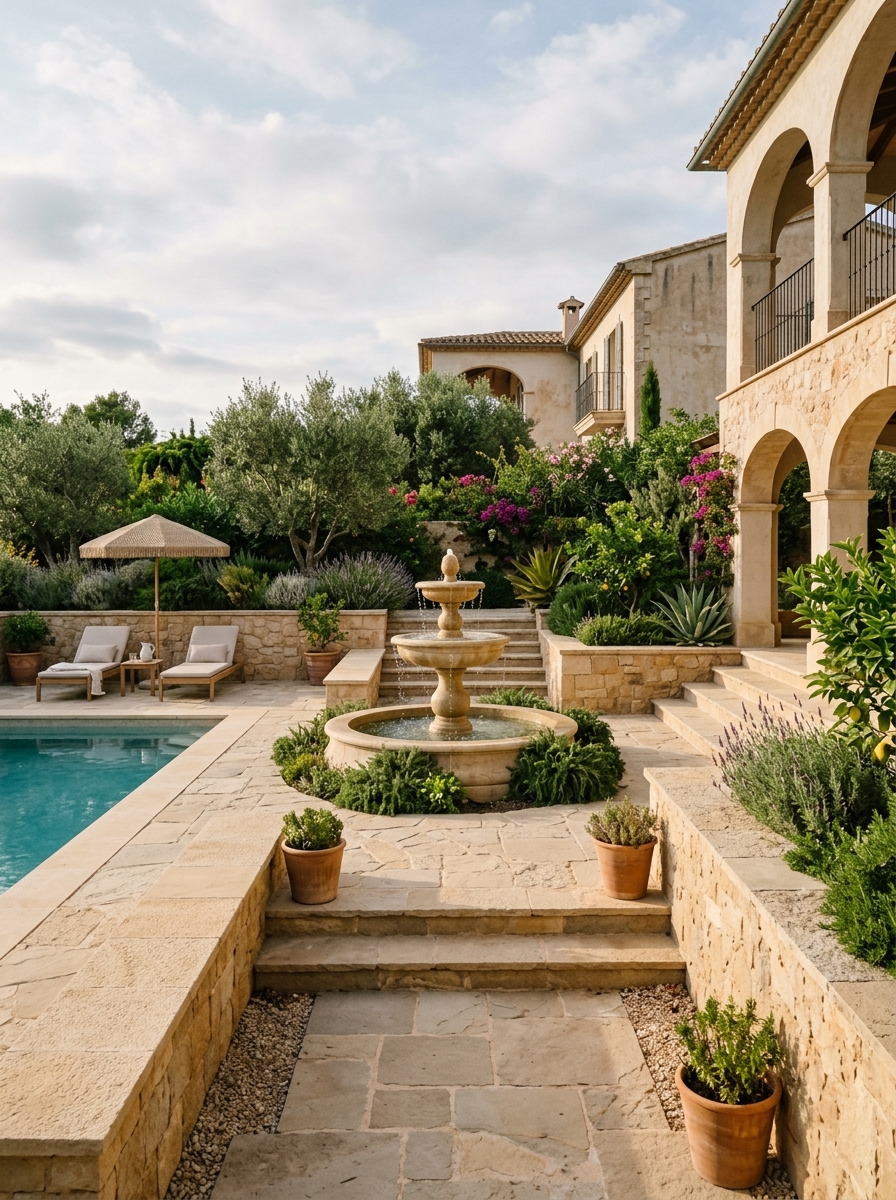 Landscape Elements in Dholpur Beige Sandstone