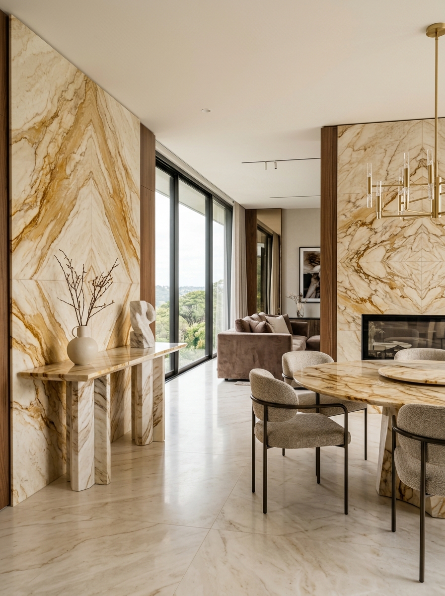 Stone Furniture in Ita Gold Marble