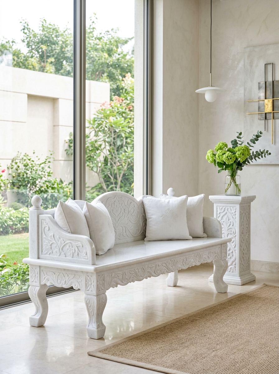 Stone Furniture in Vietnam White Marble